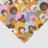 レトロ女性の世界のパターン 薄葉紙 (詳細)