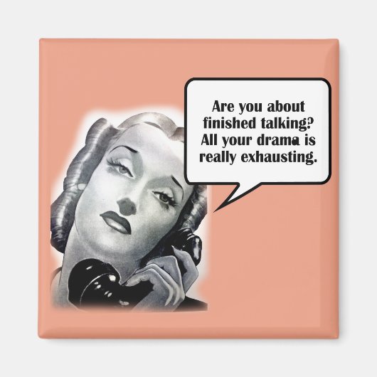 レトロ女性オン電話，ドラマ マグネット (正面)