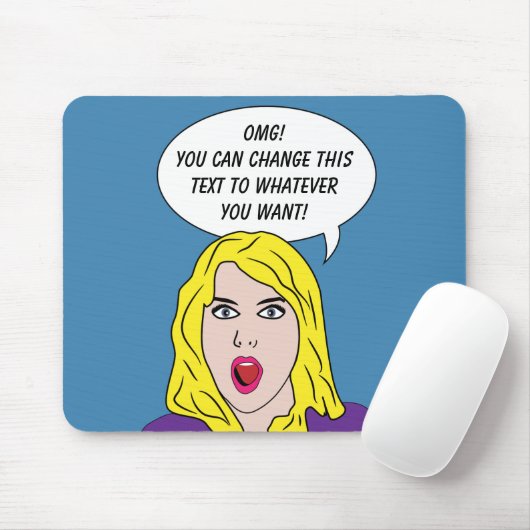 レトロ女性カスタム口 マウスパッド (マウス)