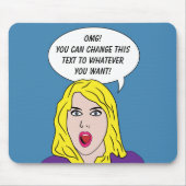 レトロ女性カスタム口 マウスパッド (正面)