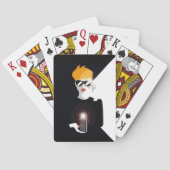 レトロ女性カメラアーポップ・アートのト トランプ (裏面)