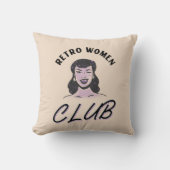レトロ女性クラブヴィンテージ1950のVIBE枕 クッション (正面)
