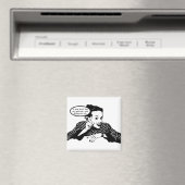 レトロ女性ユーモア マグネット (インサイチュ (食洗機))