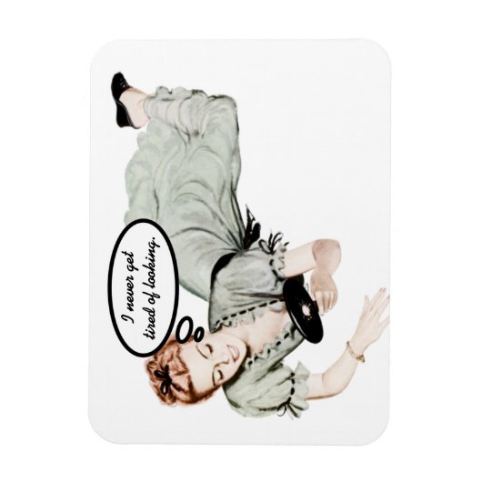 レトロ女性ユーモア マグネット (縦)