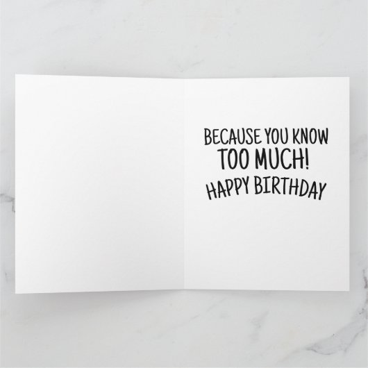 レトロ女性主婦ベスティー誕生日カーおもしろいド カード (内部)