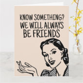 レトロ女性主婦ベスティー誕生日カーおもしろいド カード (黄色い花)