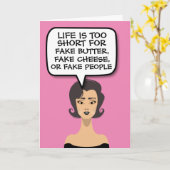 レトロ女性偽バター、チーズまたは人のカード カード (黄色い花)