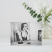 レトロ女性喫煙 ポストカード (スタンド正面)