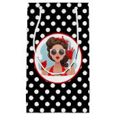 レトロ女性抱き枕 スモールペーパーバッグ (正面)