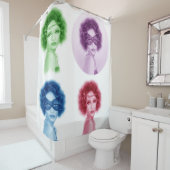 レトロ女性 シャワーカーテン (インサイチュ)