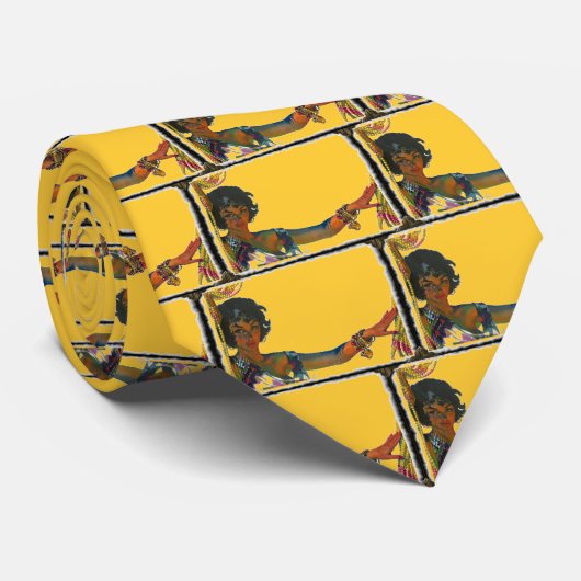 レトロ女性 ネクタイ (ロール)