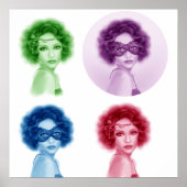 レトロ女性 ポスター (正面)