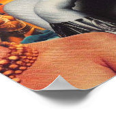 レトロ女性SFコラージュ ポスター (角)