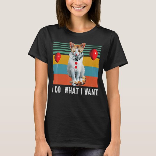 レトロ好きなことをする猫ネコ Tシャツ (正面)