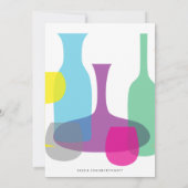 レトロ婚約パーティ |カクテルパーティの招待状 招待状 (裏面)