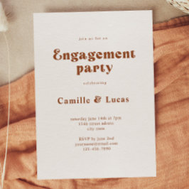 レトロ婚約パーティ 招待状