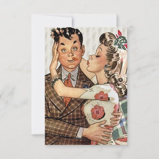 レトロ婚約夕食V2 招待状 (正面)