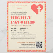 レトロ婦人キリスト教省ピンクフローラ チラシ (裏面)