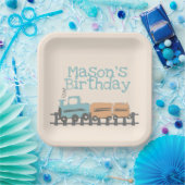 レトロ子供汽車 初めての誕生日パーティー ペーパープレート (パーティー)