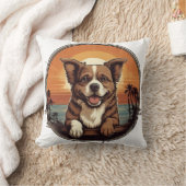 レトロ子犬 クッション (ブランケット)