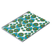 レトロ孔雀パターン ノートブック (左側)