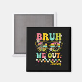 レトロ学年の終わり先生夏Bruh We Ou マグネット (正面/裏面)