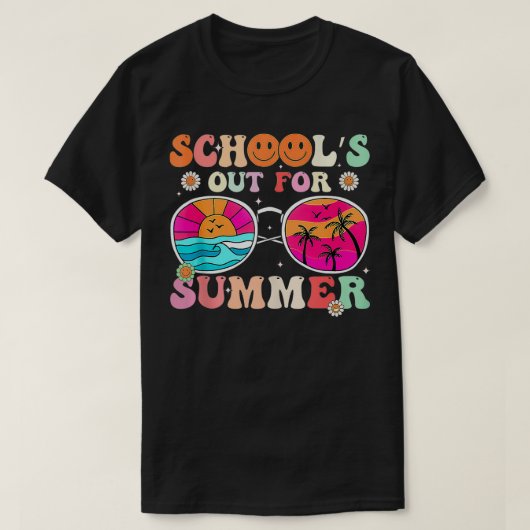 レトロ学校が夏期卒業先生 Tシャツ (デザイン正面)