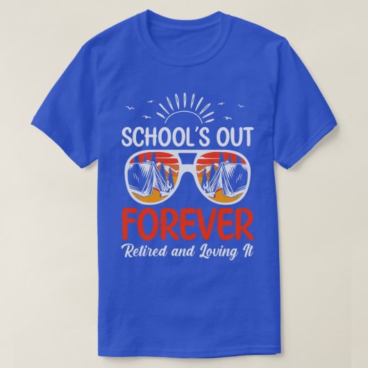 レトロ学校の最終日は永遠に引退 Tシャツ (デザイン正面)