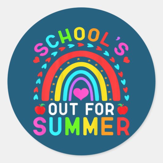 レトロ学校の最終日 ラウンドシール (正面)