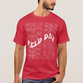 レトロ学生修学旅行の先生フィールドデーb tシャツ