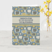 レトロ孫おめでとう卒業 カード (黄色い花)