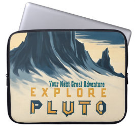 レトロ宇宙のプルートー旅行ポスター - ヴィンテージ風 ラップトップスリーブ