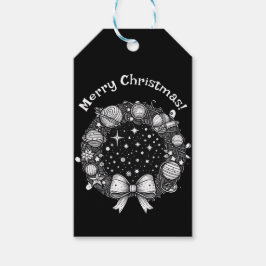 レトロ宇宙をテーマにしたギフトラベル | コズミックホリデイスタイル ギフトタグ