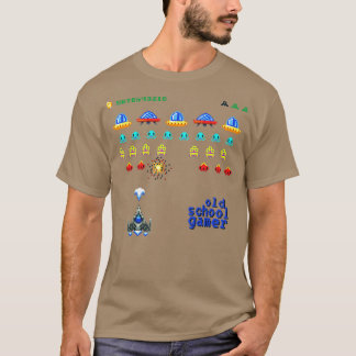 レトロ宇宙アーケードビデオゲーム Tシャツ