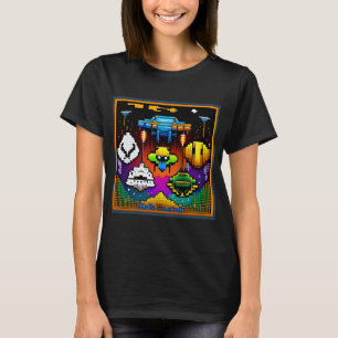 レトロ宇宙インベーダーズTシャツ Tシャツ