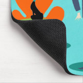 レトロ宇宙エージカートゥーンカップルマウスパッド マウスパッド (コーナー)