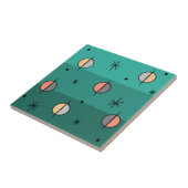 レトロ宇宙エージプラネタススターターコイズ タイル (側面)