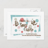 レトロ宇宙カード ポストカード (正面/裏面)