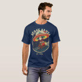 レトロ宇宙サンタのクリスマスTシャツ Tシャツ (正面フル)