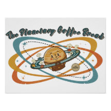 レトロ宇宙デザインの惑星コーヒーブレイク