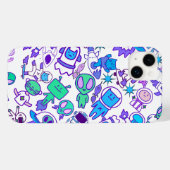 レトロ宇宙パターン Case-Mate iPhoneケース (裏面 (横))