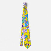 レトロ宇宙パターンBイエローBG ネクタイ (裏面)
