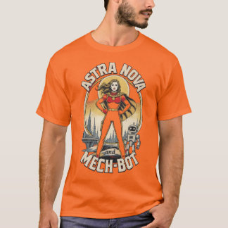 レトロ宇宙ヒーローTシャツ - ビンテージ70年代コミックSF Tシャツ