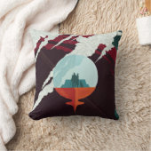 レトロ宇宙ポスター – サターンへのカッシーニ任務 クッション (ブランケット)