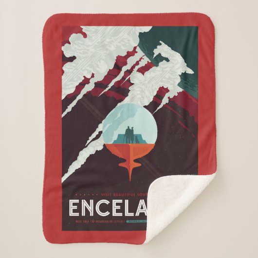 レトロ宇宙ポスター – サターンへのカッシーニ任務 シェルパブランケット (正面)