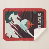 レトロ宇宙ポスター – サターンへのカッシーニ任務 シェルパブランケット (正面(横))