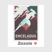 レトロ宇宙ポスター – サターンへのカッシーニ任務 シール (シート)