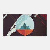 レトロ宇宙ポスター – サターンへのカッシーニ任務 デスクマット (正面)