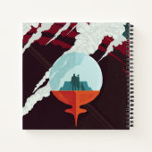 レトロ宇宙ポスター – サターンへのカッシーニ任務 ノートブック (裏面)