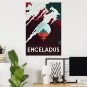 レトロ宇宙ポスター – サターンへのカッシーニ任務 ポスター (ホームオフィス)
